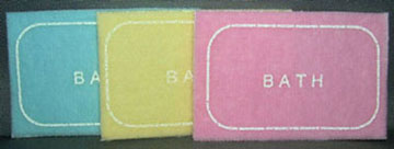 Dollhouse Miniature Bath Mats -Assorted Colors - Blue